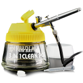 Airbrush cleaning station