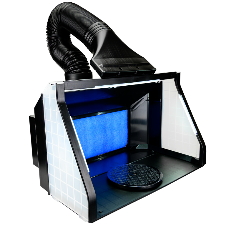 Airbrush Spray Booth Dual Fans LED Lights