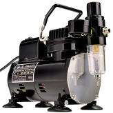 Airbrush Compressor On Demand With Electric Cooling Fan, Air Pressure Regulator, Air Filter and Water Trap