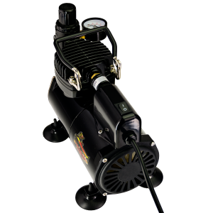 Airbrush Compressor On Demand With Electric Cooling Fan, Air Pressure Regulator, Air Filter and Water Trap