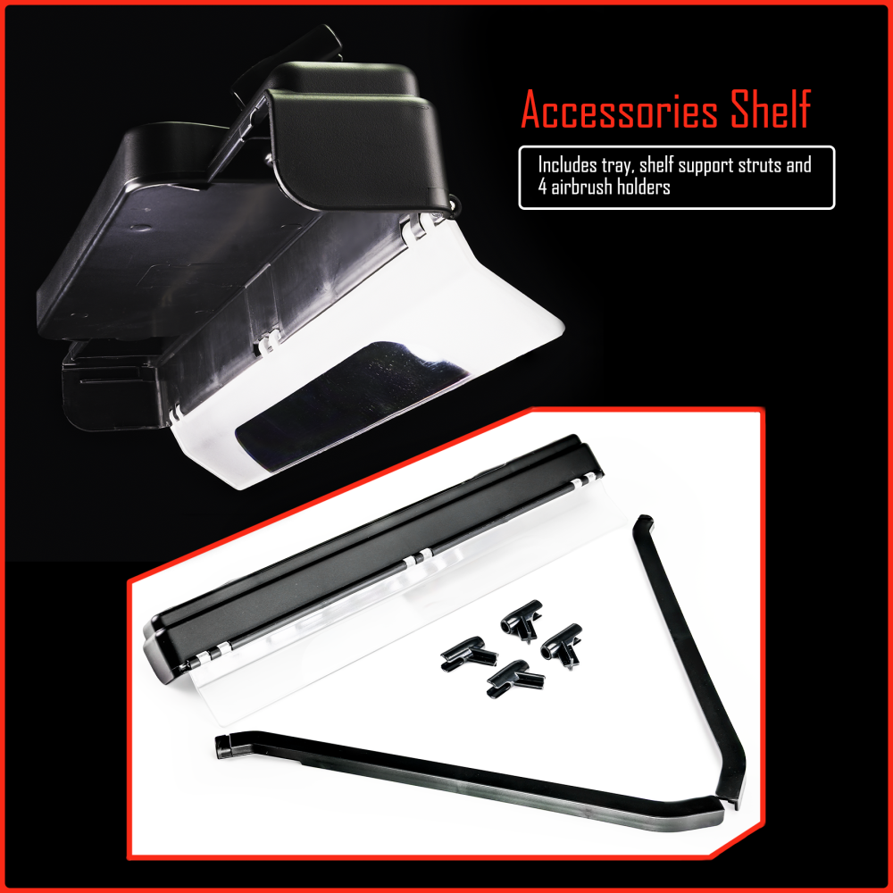 AIrbrush-Spray-Booth-Accessories-Shelf-With-4-Airbrush-Holders-for-Airbrushing-Air-Brush-Guns AIrbrush-Spray-Booth-Accessories-Shelf-With-4-Airbrush-Holders-for-Airbrushing-Air-Brush-Guns