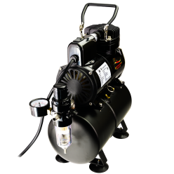 Airbrush Compressor With Air Tank, Electric Cooling Fan, Air Pressure Regulator, Air Filter and Water Trap