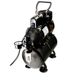 Airbrush Compressor With Air Tank, Electric Cooling Fan, Air Pressure Regulator, Air Filter and Water Trap