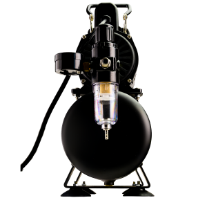 Airbrush Compressor With Air Tank, Electric Cooling Fan, Air Pressure Regulator, Air Filter and Water Trap