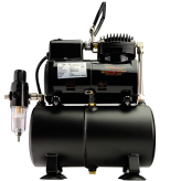 Airbrush Compressor With Air Tank, Electric Cooling Fan, Air Pressure Regulator, Air Filter and Water Trap