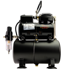 Airbrush Compressor With Air Tank, Electric Cooling Fan, Air Pressure Regulator, Air Filter and Water Trap