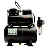 Airbrush Compressor With Air Tank, Electric Cooling Fan, Air Pressure Regulator, Air Filter and Water Trap
