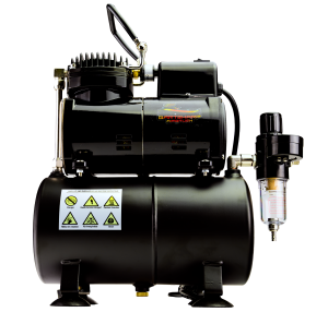 Airbrush Compressor With Air Tank, Electric Cooling Fan, Air Pressure Regulator, Air Filter and Water Trap