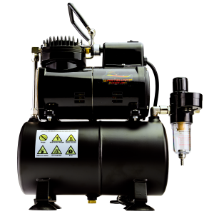 Airbrush Compressor With Air Tank, Electric Cooling Fan, Air Pressure Regulator, Air Filter and Water Trap