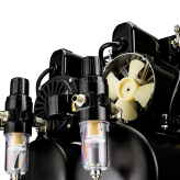Airbrush Compressor With Air Tank, Electric Cooling Fan, 2 Power Positions, Air Pressure Regulator, Air Filter and Water Trap