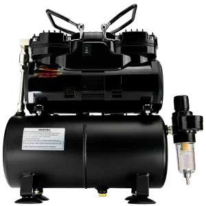 Airbrush Compressor With Tank Twin Pistons BARTSHARP Airbrush AC04