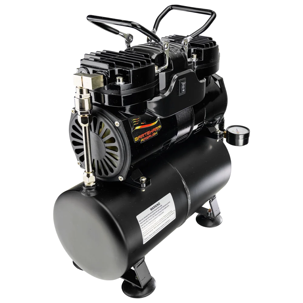 AIrbrush Compressor BARTSHARP Airbrush AC04 5 Airbrush Compressor With Tank Twin Pistons BARTSHARP Airbrush AC04