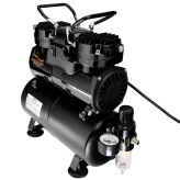 Airbrush Compressor With Tank Twin Pistons BARTSHARP Airbrush AC04