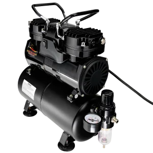 Airbrush Compressor With Tank Twin Pistons BARTSHARP Airbrush AC04