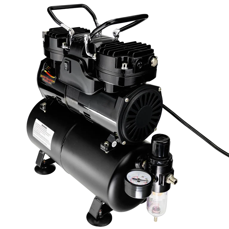 Airbrush Compressor With Tank Twin Pistons BARTSHARP Airbrush AC04