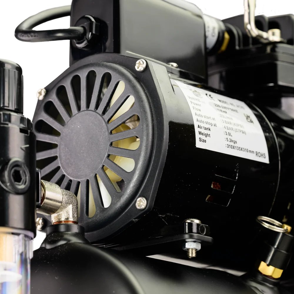 Airbrush Compressor BARTSHARP AIrbrush AC02 4 Airbrush Compressor With Tank BARTSHARP Airbrush AC02